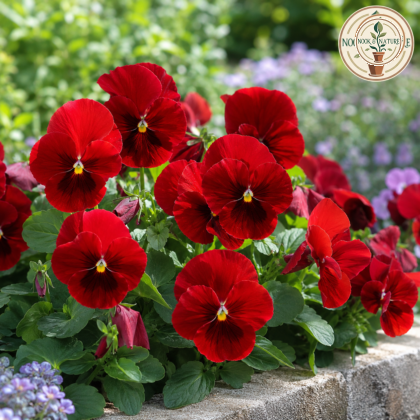 Pansy Scarlet Red Flower Seeds - Nook & Nature