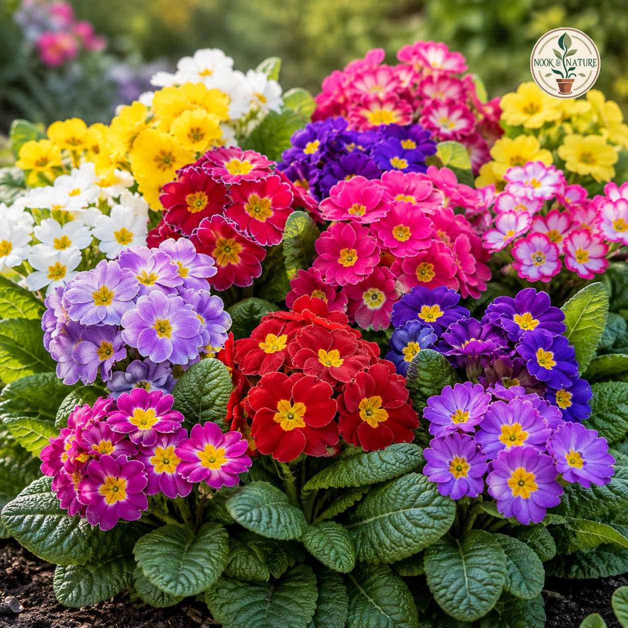 Primula Selection Mixed Flower Seeds - Nook & Nature