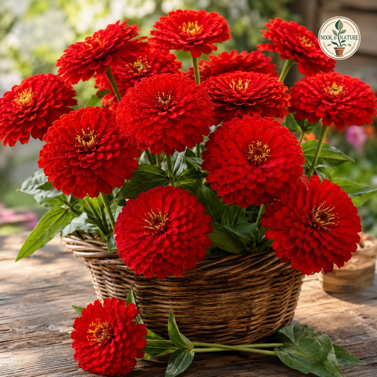 Tall Zinnia Red Flower Seeds - Nook & Nature