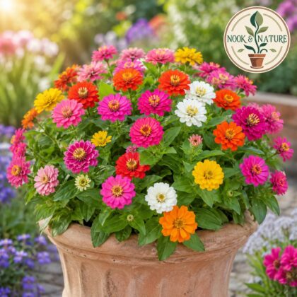 Zinnia Thumbelina Mixed Flower Seeds - Nook & Nature
