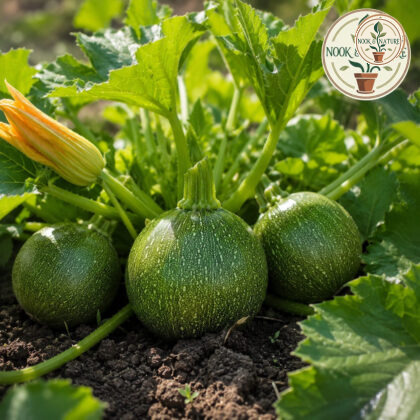 Zucchini Round Tondo Green Seeds - Nook & Nature