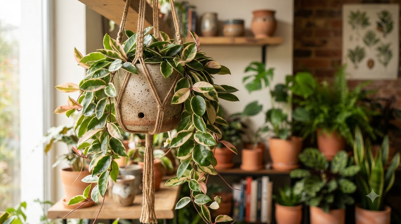 Hoya Carnosa Krimson Green Hanging Plant