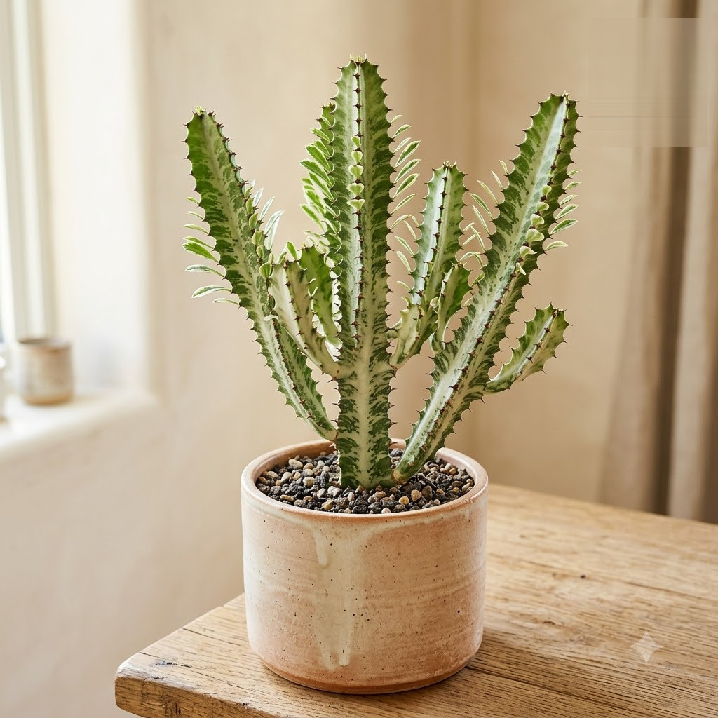 Euphorbia trigona 'Snow White' - Image 4