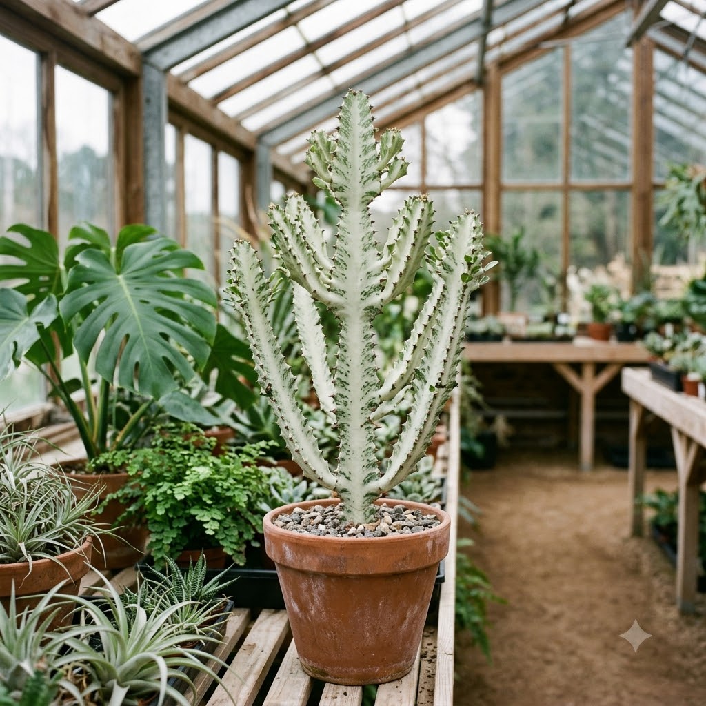 Euphorbia trigona 'Snow White' - Image 6
