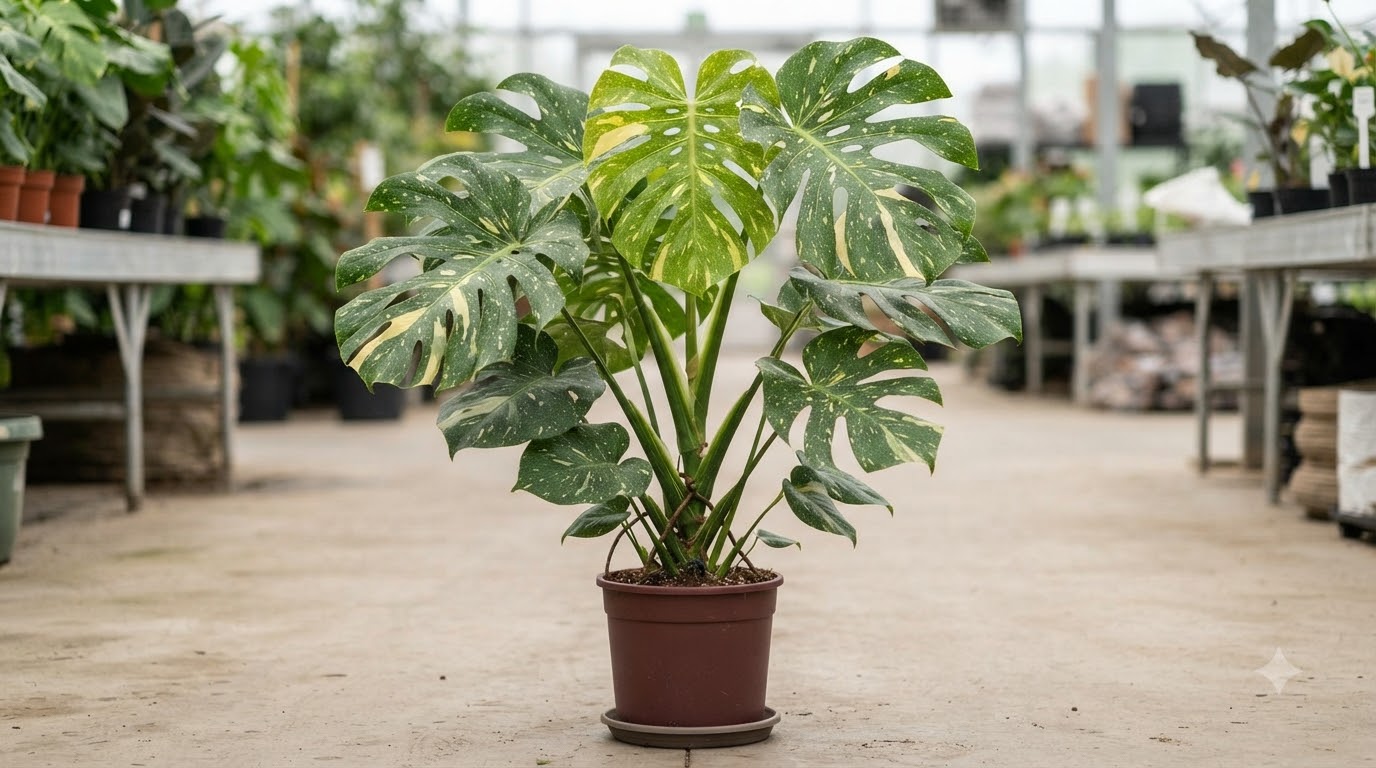 Monstera deliciosa Thai Constellation Creme Brulee - Image 2