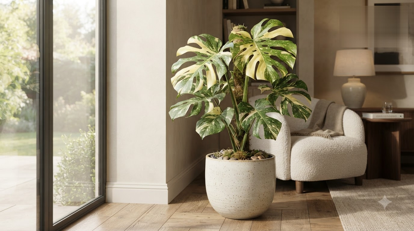 Monstera deliciosa Thai Constellation Creme Brulee - Image 5