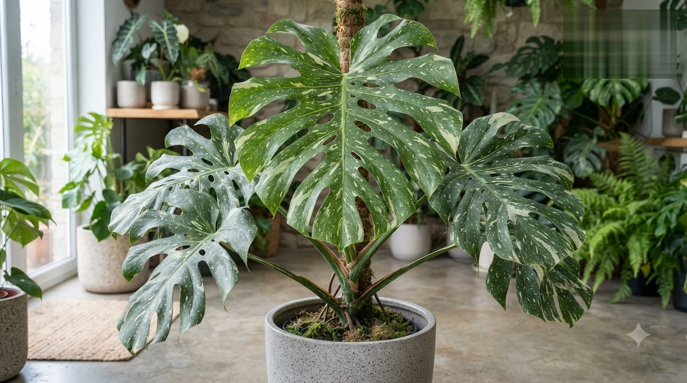 Monstera deliciosa Thai Constellation Platinum - Image 4