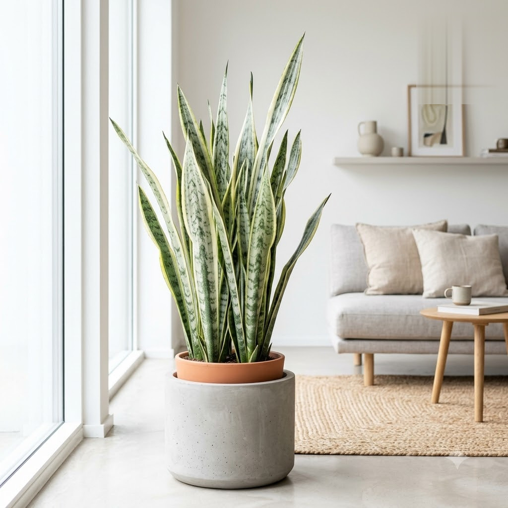 Sansevieria trifasciata 'Frozen' – Frozen Silver Snake Plant - Image 6
