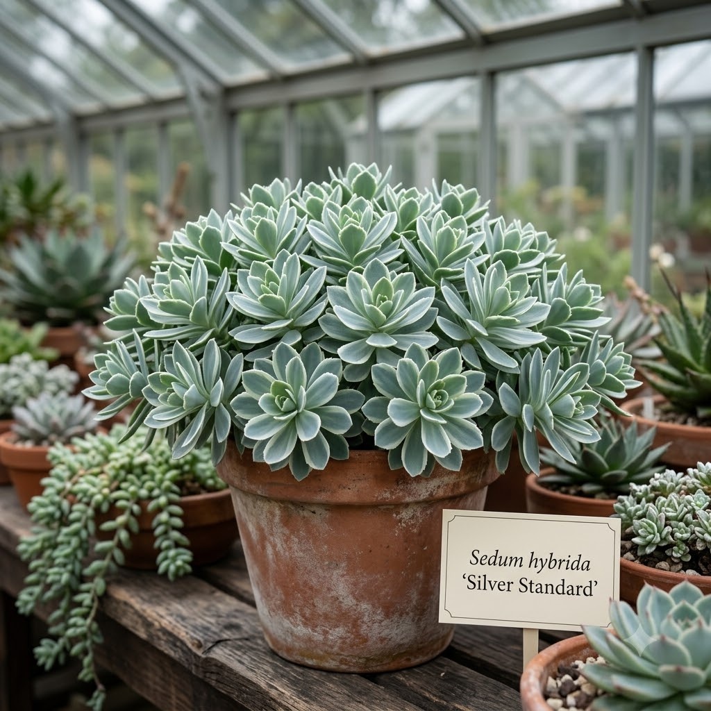 Sedum hybrida 'Silver' – Silvery Green Rosette Succulent - Image 7