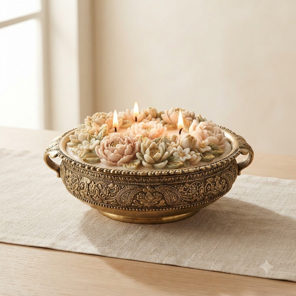 Floral Urli Candle - Image 2