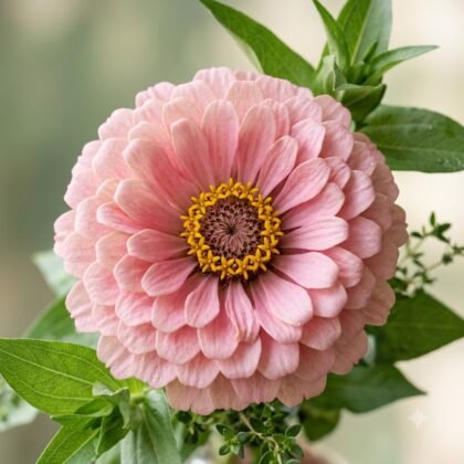 Zinnia Pink Flower