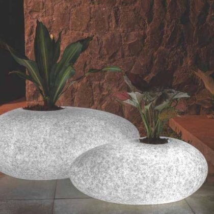 Pebbles Illuminated Pot