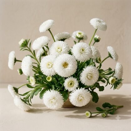 Bellis Perennis Daisy White Flower Seeds