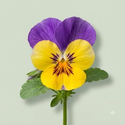 Pansy Yellow with Purple Wing Flower Seeds