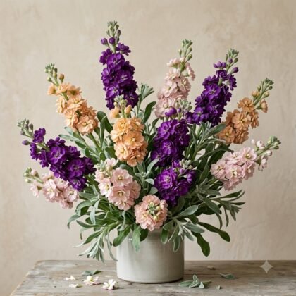 Matthiola Incana Stock Double Mixed Flower Seeds