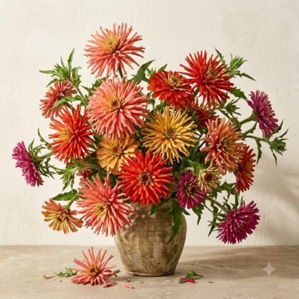 Zinnia Cactus Mixed Flower Seeds