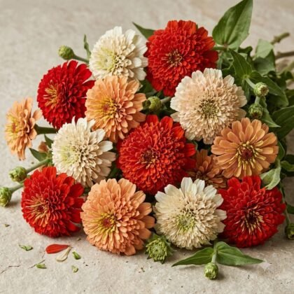 Zinnia Scabiosa Mixed Flower Seeds