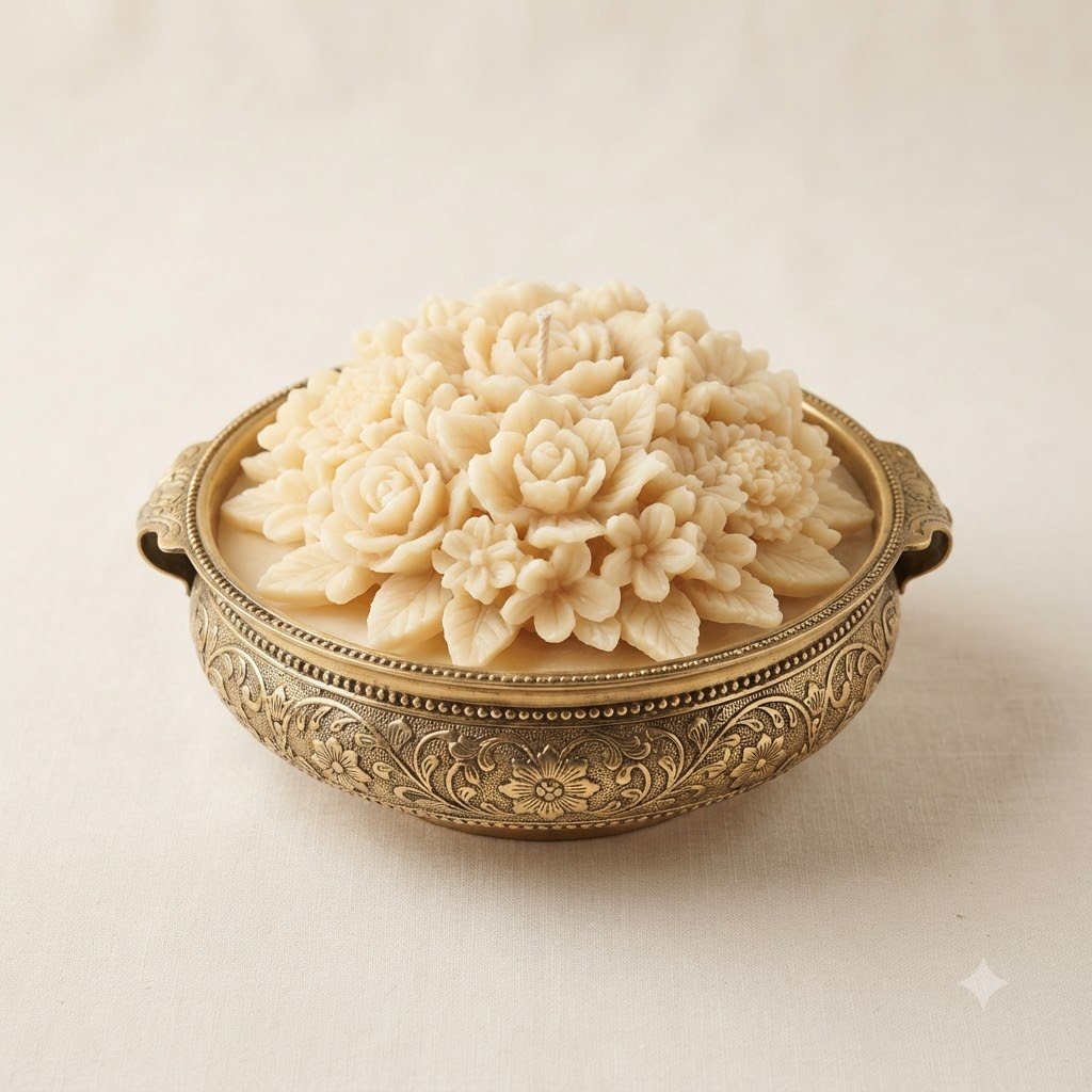 Floral Urli Candle